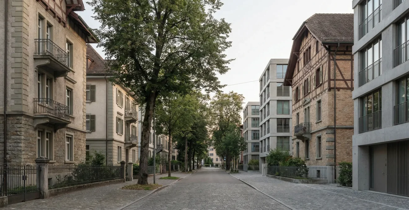 Typische Zürcher Wohngebäude für Immobilienpreisvergleich